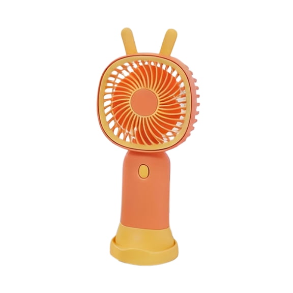 Cute Mini Fan, Kawaiis Desk Hand Fan Portable USB Rechargeable with Phone Rack for Travel Camping Outdoor Home Office