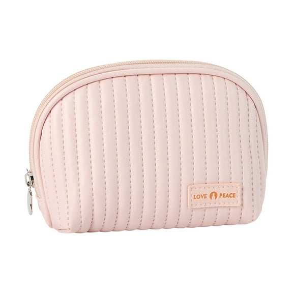 Cute Mini Cosmetic Bag Handy Pouch for Women Quilted Makeup Organizer Zipper Beauty