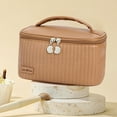 thumbnail image 1 of Stylish Mini Quilted Cosmetic Bag for Women Portable Beauty Pouch with Secure Zipper Closure Ideal Travel Organizer, 1 of 3