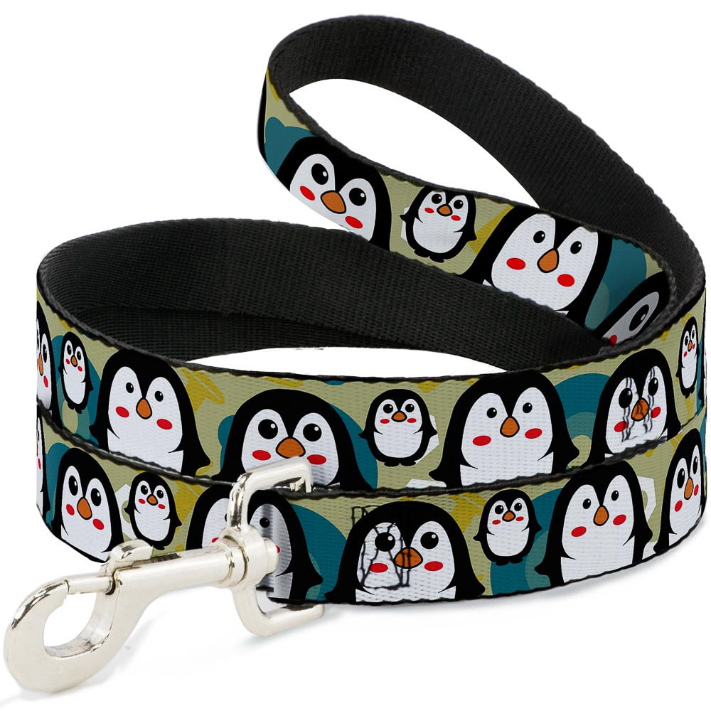 Buckle-Down Pet Leash, Dog Leash, Penguin Cartoon, 6 Feet Long 1.0 Inch Wide