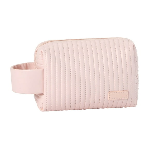 Cute Mini Quilted Makeup Bag For Women Small Cosmetic Pouch With Handy Zipper Travel Organizer