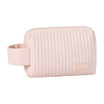 Cute Mini Quilted Makeup Bag For Women Small Cosmetic Pouch With Handy Zipper Travel Organizer