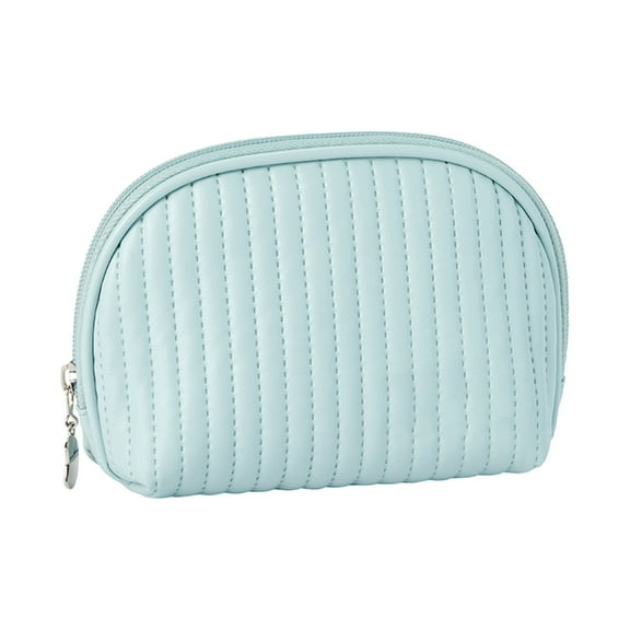 Cute Mini Quilted Makeup Bag | Small Cosmetic Pouch for Women with Handy Zipper for Storing Lipsticks, Powders & Small Beauty Tools Compact Beauty Bag for Travel, Purse Organization(D)