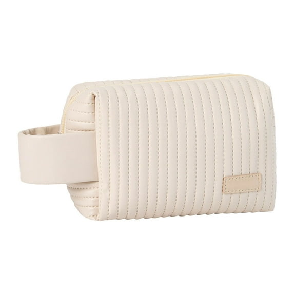 Cute Mini Quilted Makeup Cosmetic Pouch For Women Small Beauty Bag With Handy Zipper Closure