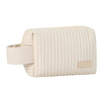 Cute Mini Quilted Makeup Pouch For Women Small Cosmetic Bag With Handy Zipper Travel Organizer