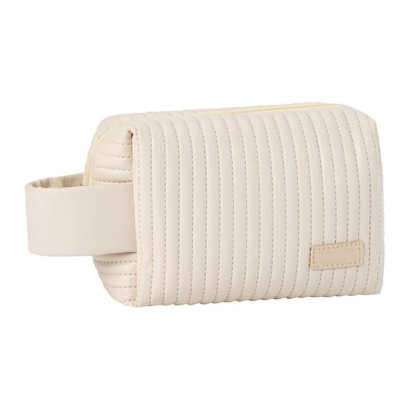 Cute Mini Quilted Makeup Pouch For Women Small Cosmetic Bag With Handy Zipper Travel Organizer