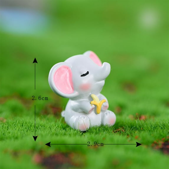 Cute Mini Resin Desktop Home Decoration Elephant Figurine Micro Landscape Cartoon 6