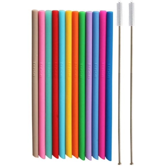Cute Mini Short Pinch Test Passed 5.5" Replacement Reusable Toddlers&Kids Silicone Straws for The First Years Take&Toss Spill Proof Straw Cup,Small Kids Danimals -Safe for Teething Chewing