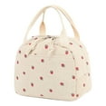 thumbnail image 1 of Cute Mini Strawberry Printed Insulated Lunch Bag, Large Capacity Thermal Lunch Box, Adult Lunch Box, Reusable Lunch Bags, Reusable Cooler Tote with Pocket, Cute Lunchbox 1Pcs, 1 of 4