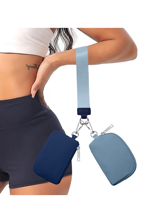 Cute Mini Zip Around Keychain Wristlet Wallets Small Portable Dual Pounch Wristlet Detachable Coin Purse Pocket Gifts for Women Girl Travel Sports Outdoors 1/2/3/4/5/6 PCS