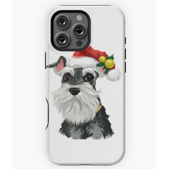 Cute Miniature Schnauzer Drawing Art Phone Case for iPhone 16 15 14 13 12 11 Pro Max - Popular Phone M97