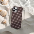 thumbnail image 1 of Cute Minimalist Brown Pink Polka Dot Phone Case for 17 16 15 14 13 12 11 Pro Max, 1 of 2