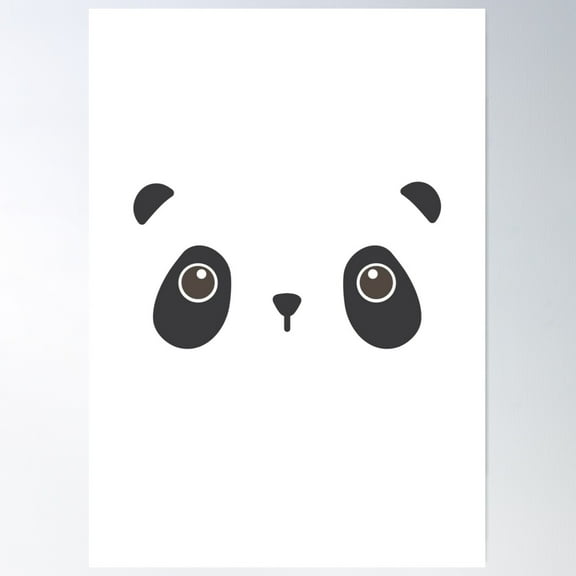 Cute Minimalist Illustration - Panda Poster Wall Art, Modern Wall Decor For Living Room Bedroom, 8x12 UNFRAMED