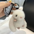 thumbnail image 1 of Cute Mink Big-Ears Keychain Pendant Soft Plush Car Keys Backpack Charm Birthday Gift for cute women Stocking Stuffer(White), 1 of 6