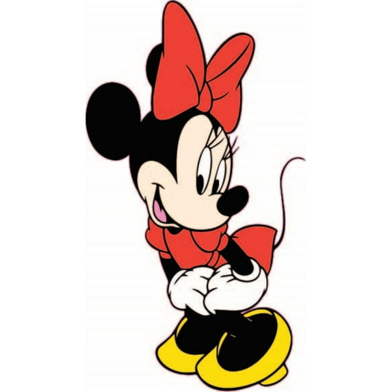 Cute Minnie Mouse Cartoon Character Cartoons Decors Wall Sticker Art Design Decal for Girls Boys Kids Room Bedroom Nursery Kindergarten Home Decor Sticker Wall Art Vinyl Decoration (10x8 inch)