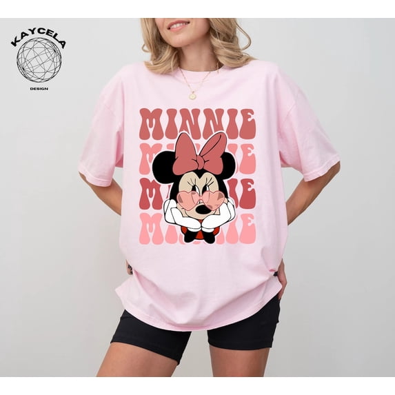 Cute Minnie Mouse Comfort Colors T-Shirt, Disney Minnie, Disney, Disneyland, Vintage Disney, Disney World,Blossom color,size 3XL