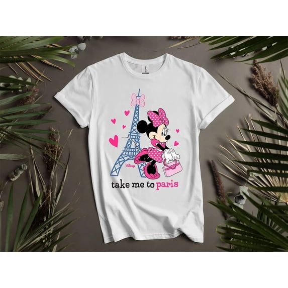 Cute Minnie Mouse Take Me To Paris France Vacation T-shirt