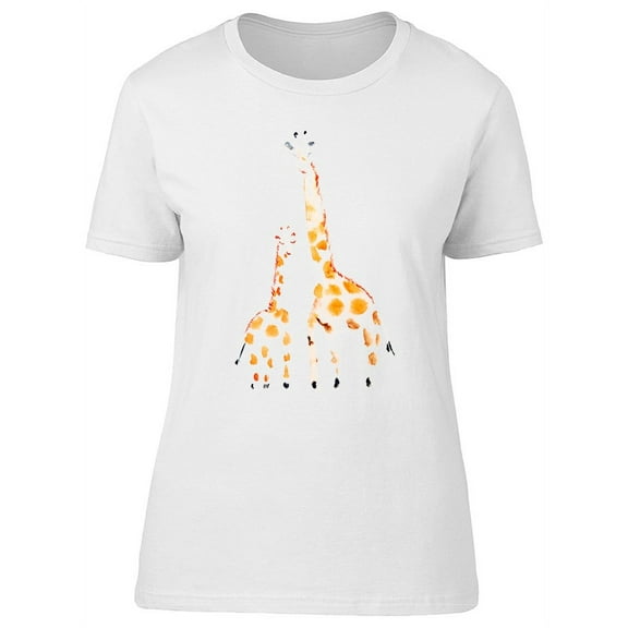 Cute Mom Giraffe And Baby T-Shirt Women -Image by Shutterstock, Female Large