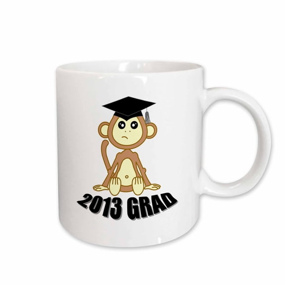 3drose, Cute Monkey 2013 Grad, 11oz Mug