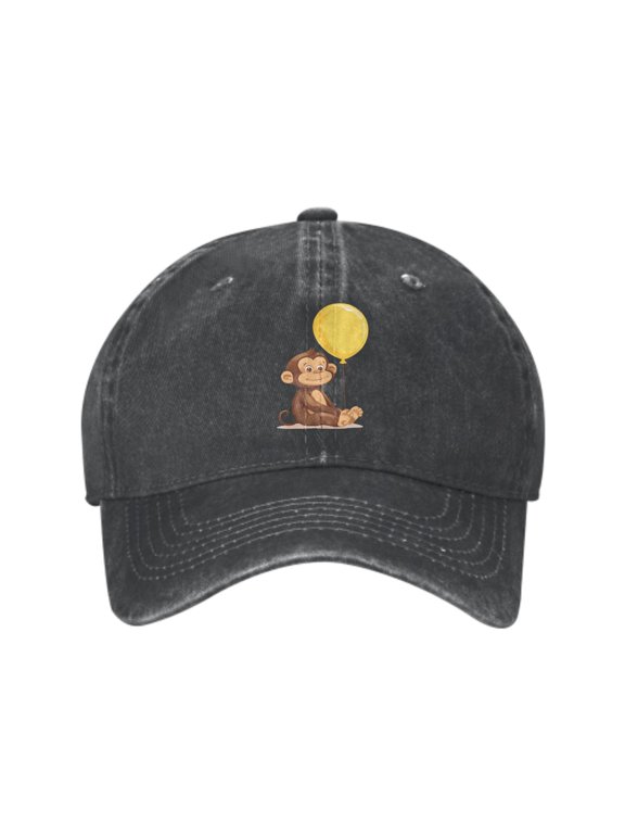 Cute Monkey Baseball Caps for Men Women Adjustable Casual Trucker Hats for Fishing Outdoor Activities Fashion Hats