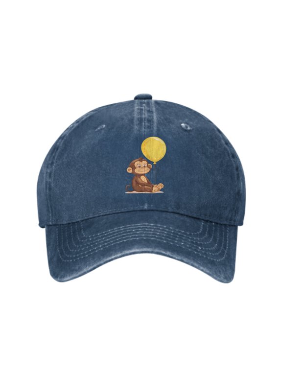 Cute Monkey Baseball Caps for Men Women Adjustable Casual Trucker Hats for Fishing Outdoor Activities Fashion Hats