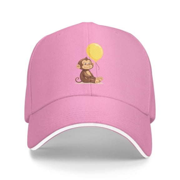 Cute Monkey Baseball Caps for Men Women Fashion Summer Casquette Adjustable Casual Trucker Hats for Outdoor Activities