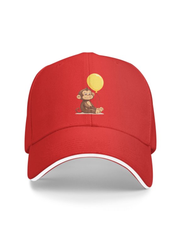 Cute Monkey Baseball Caps for Men Women Fashion Summer Casquette Adjustable Casual Trucker Hats for Outdoor Activities