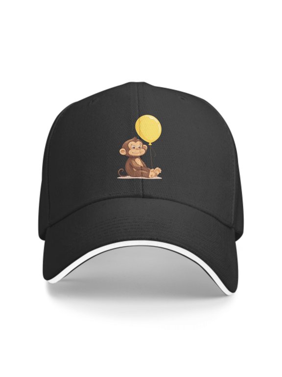 Cute Monkey Baseball Caps for Men Women Fashion Summer Casquette Adjustable Casual Trucker Hats for Outdoor Activities