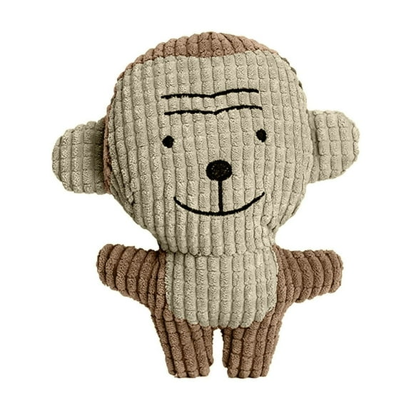 Cute Monkey Dog Toy - Soft Corduroy Material, Durable For Chewing, Interactive Play - For Small Medium Dogs, Puppies, Indoor Outdoor Play