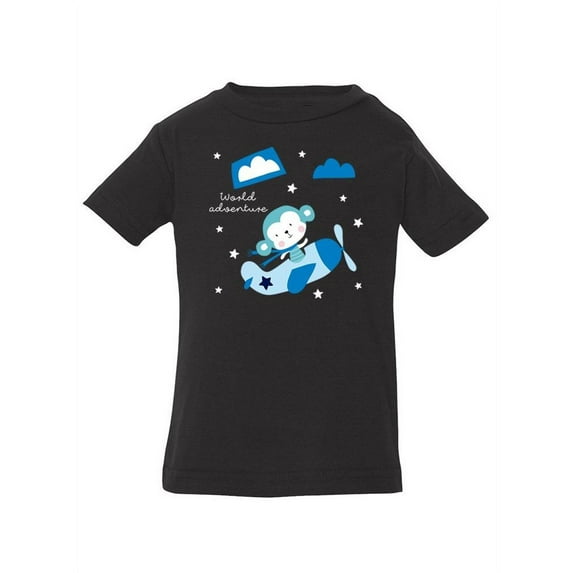 Cute Monkey In Airplane T-Shirt Infant -Image by Shutterstock, 18 Months
