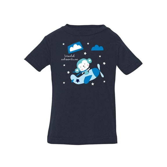 Cute Monkey In Airplane T-Shirt Infant -Image by Shutterstock,  24 Months