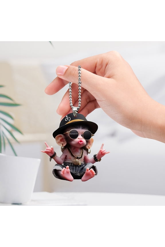 Cute Monkey Keychain With Cool Details For Fashion And Aviation Lovers, Durable Pendant For Daily Use And Decoration, Perfect Gift For Men Women Boys Girls Enthusiasts