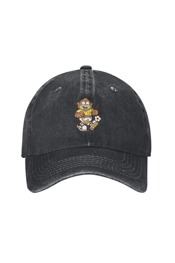 Cute Monkey Playing Soccer Baseball Cap for Women Men Vintage Trucker Sun Hat Dad Cowboy Hats