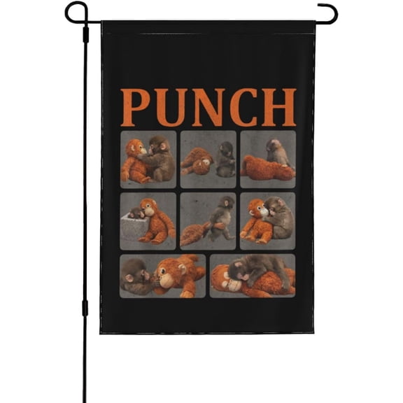 Cute Monkey Punch Flags 28x40 Inch Ft Double Side Banner Yard Sign No Flagpole