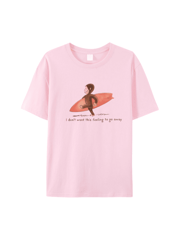 Cute Monkey Surfer T Shirt for Women, Beach Adventure Graphic Tee, Summer Vacation Tshirt, Surf Lover Gift for Her
