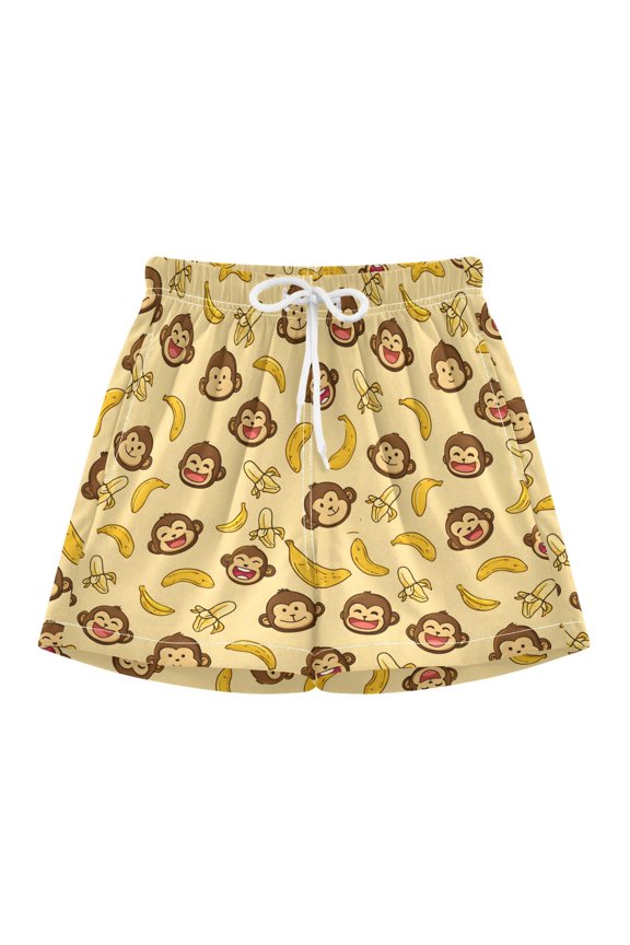 Cute Monkey Swim Trunks Quick Drying Bathing Suit Summer Shorts Swimwear