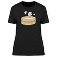 thumbnail image 1 of Cute Monkey Taking Bath Cartoon T-Shirt Women -Image by Shutterstock, Female x-Large, 1 of 2