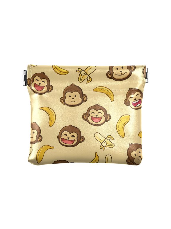 Cute Monkey Wallet Small PU Leather Change Pouch Wallet for Women