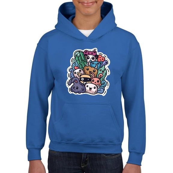 Cute Monster Animals Hoodie Juniors -Image by Shutterstock,  Large
