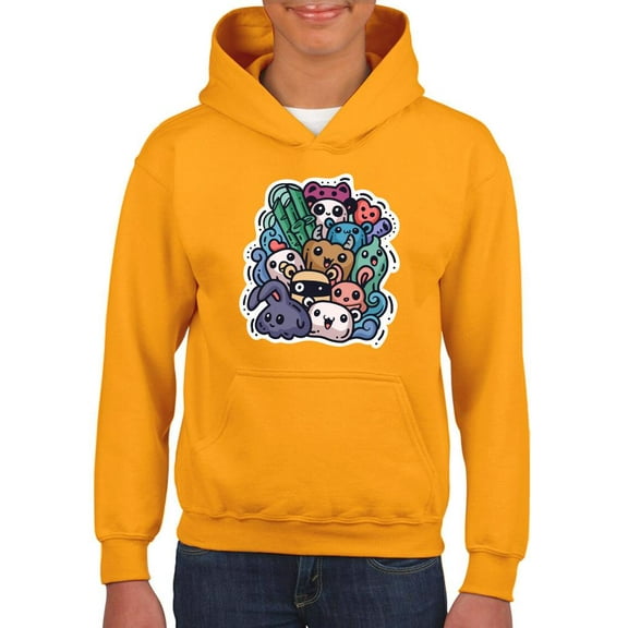 Cute Monster Animals Hoodie Juniors -Image by Shutterstock, Medium