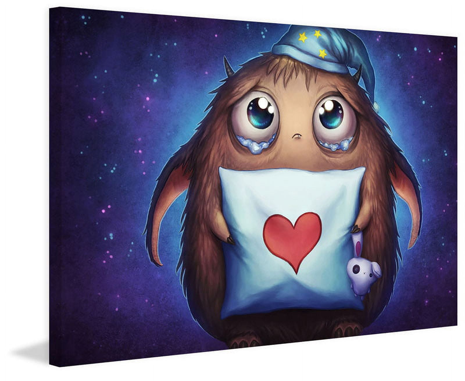 "Cute Monster" Painting Print on Canvas