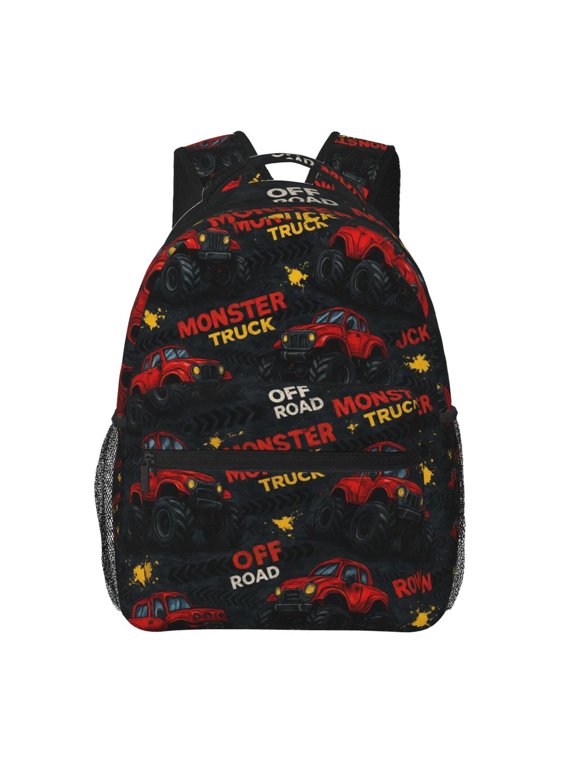Cute Monster Trucks Backpack Lightweight Rucksack Travel Bag for Men and Women