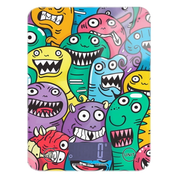 Cute Monsters Food Scale Digital Kitchen Scale Waterproof Grams Ounces lbs for Weight Loss