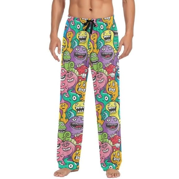 Cute Monsters Men's Pajama Pants with Pocket Lounge Pants Pajama Sleep Pant Pj Comfortable