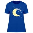 thumbnail image 1 of Cute Moon Doodle Cartoon T-Shirt Women -Image by Shutterstock, Female x-Large, 1 of 2