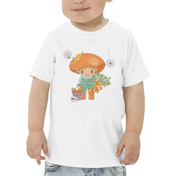 Cute Moshroom Boy And Presents T-Shirt Toddler -Image by Shutterstock, 4 Toddler