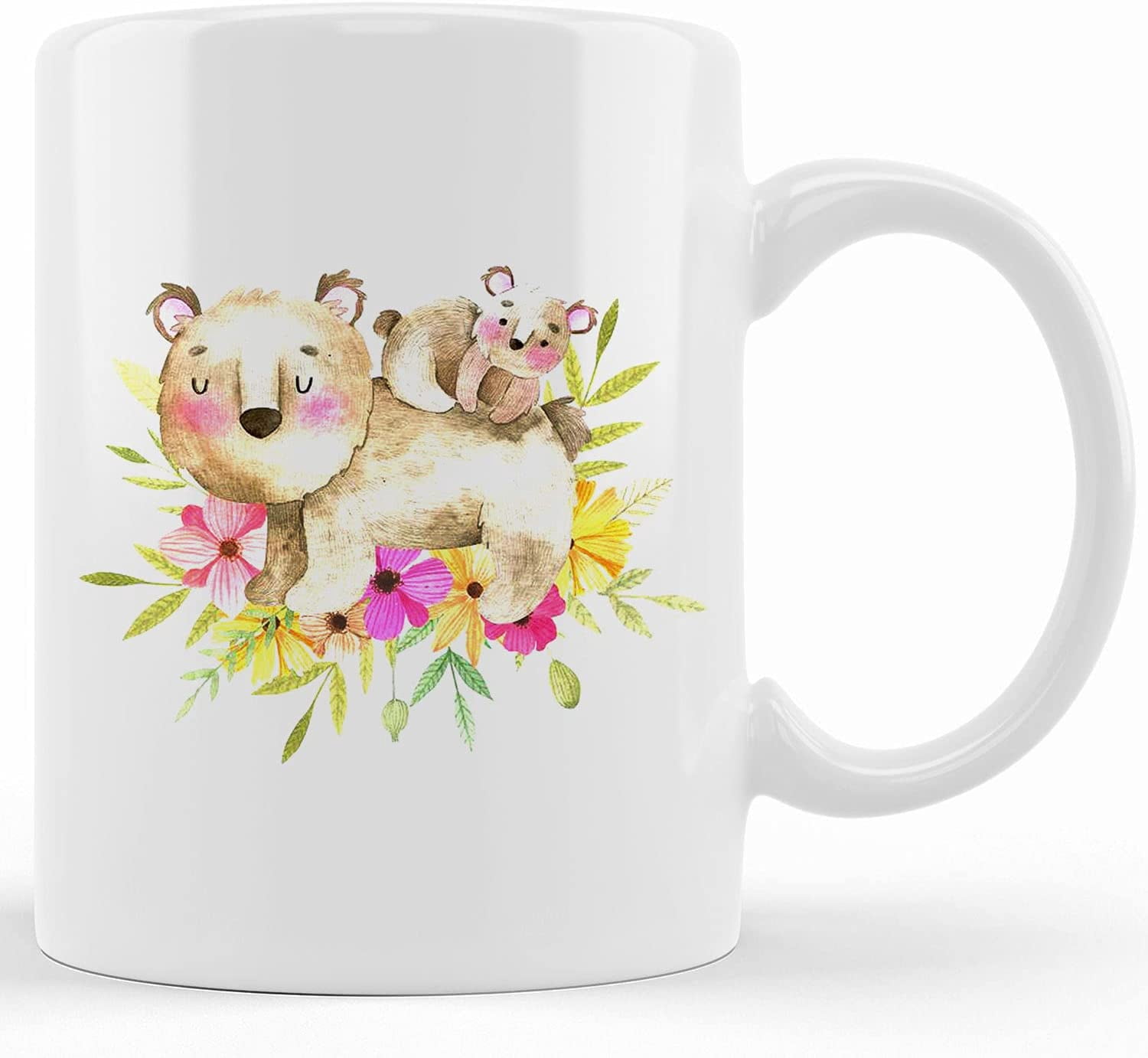 Cute Mother's Day Mug With Mama And Baby Bear Mother's Day Mug For New Mom Mug With Mother And Baby Bear Mothers Day Gift , Ceramic Novelty Coffee Mug, Tea Cup, Gift Present For