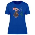 thumbnail image 1 of Cute Mouse And Floral Berries T-Shirt Women -Image by Shutterstock, Female Small, 1 of 2