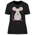 thumbnail image 1 of Cute Mouse Doodle Cartoon T-Shirt Women -Image by Shutterstock, Female Large, 1 of 2