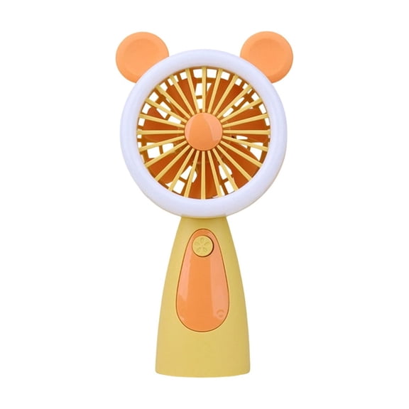 Cute Mouse Handheld Fan, Mini Fans Fan Portable Handheld Mini Fan Portable Outdoor Travel Fan USB Rechargeable(Yellow)